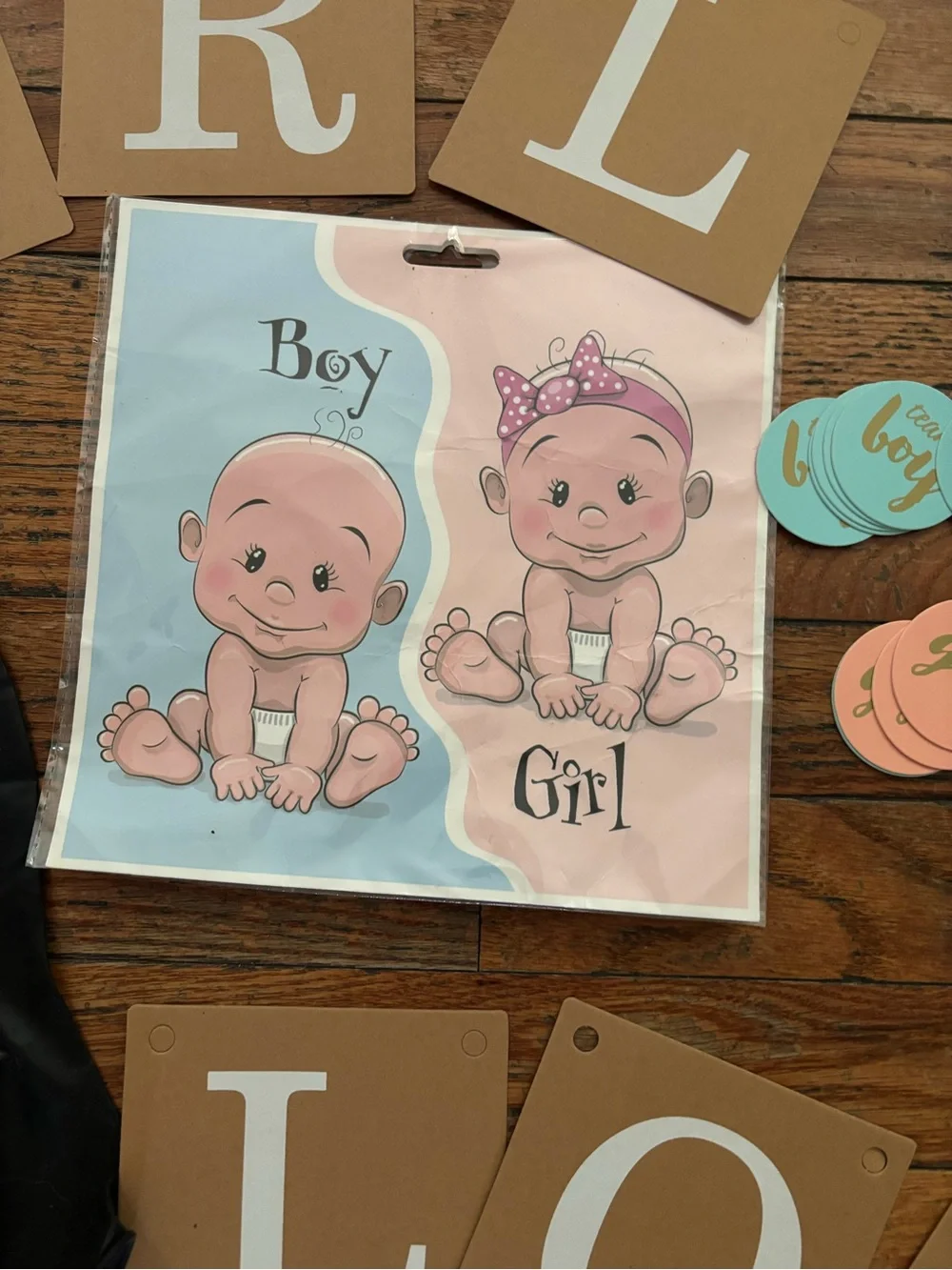 Gender Reveal Balloon & Banner Set